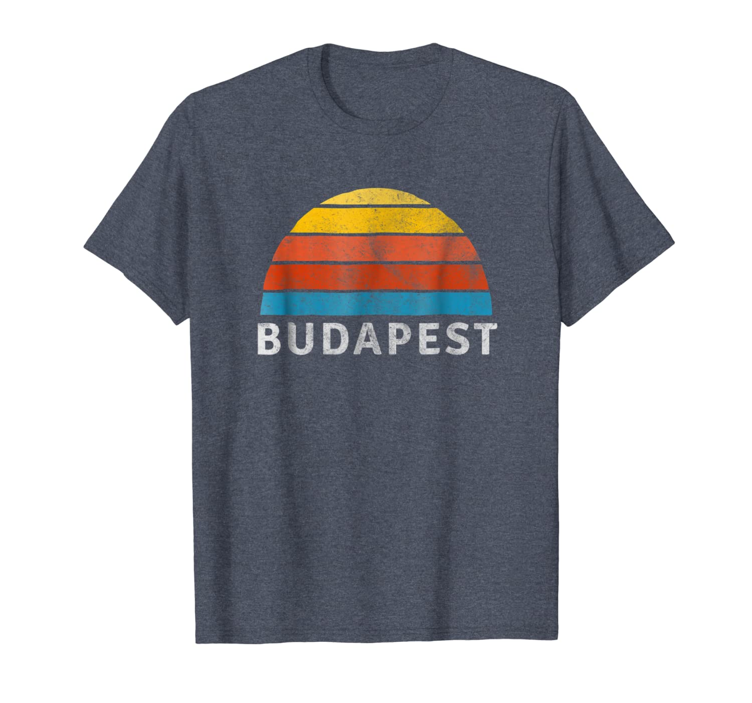 

Budapest Retro Sunset T-Shirt, White;black