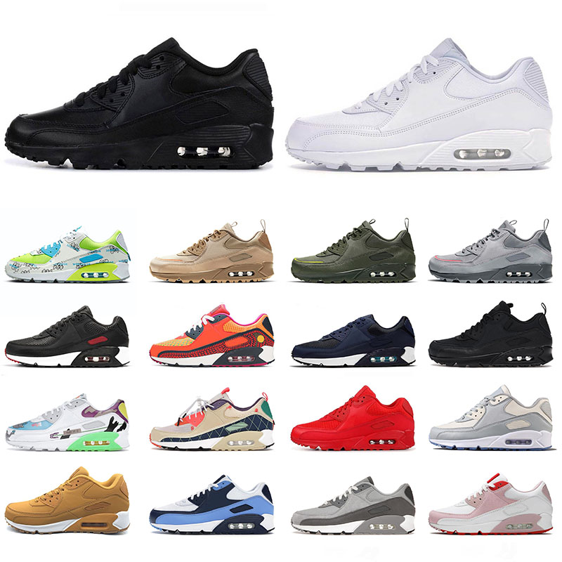 

90s Men Trainers Running Shoes Off Nik Women Runner Flyleather Air Max Sneakers Surplus Triple Black White Trail Team Gold Valentines Day Airmax Sports Airmaxs, D37 worldwide pack 40-45