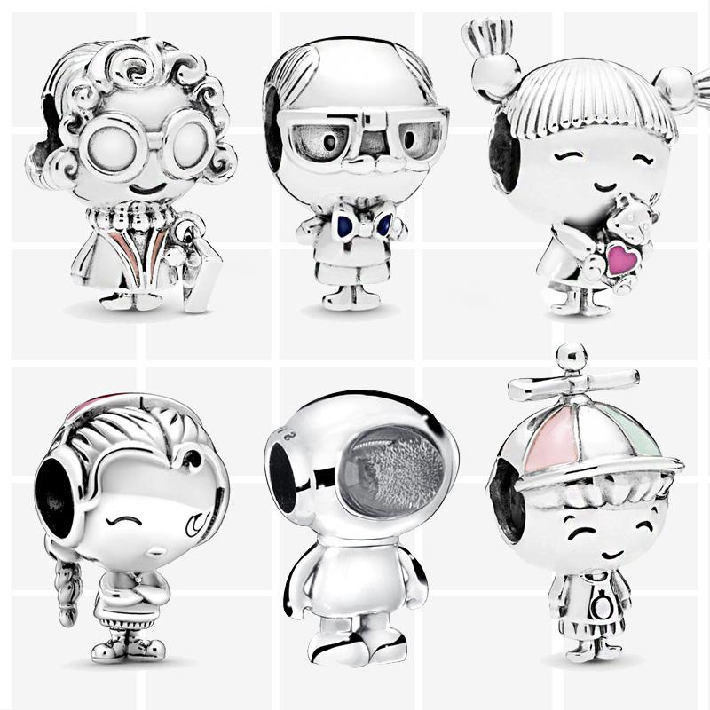 

Other Classic Boy Girl Charm 925 Sterling Silver Astronaut Beads Fit Original Bracelet Women Necklace Jewelry Birthday Gift