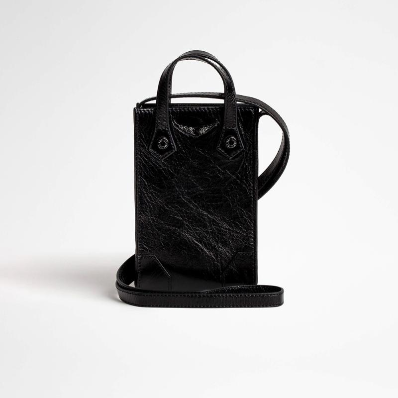 

Evening Bags Zadig Voltaire Bag Mini Shoulder Messenger For Ladies Genuine Leather Crossbody Women Long Straps Handbag And Purse, Black bag