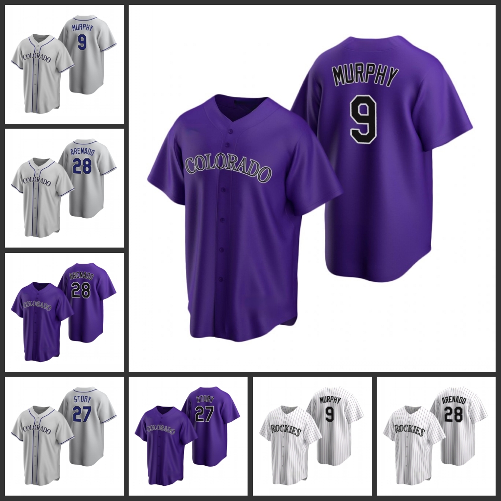 

ColoradoRockiesMen Daniel Murphy Nolan Arenado Trevor Story Women Youth Jersey, Black