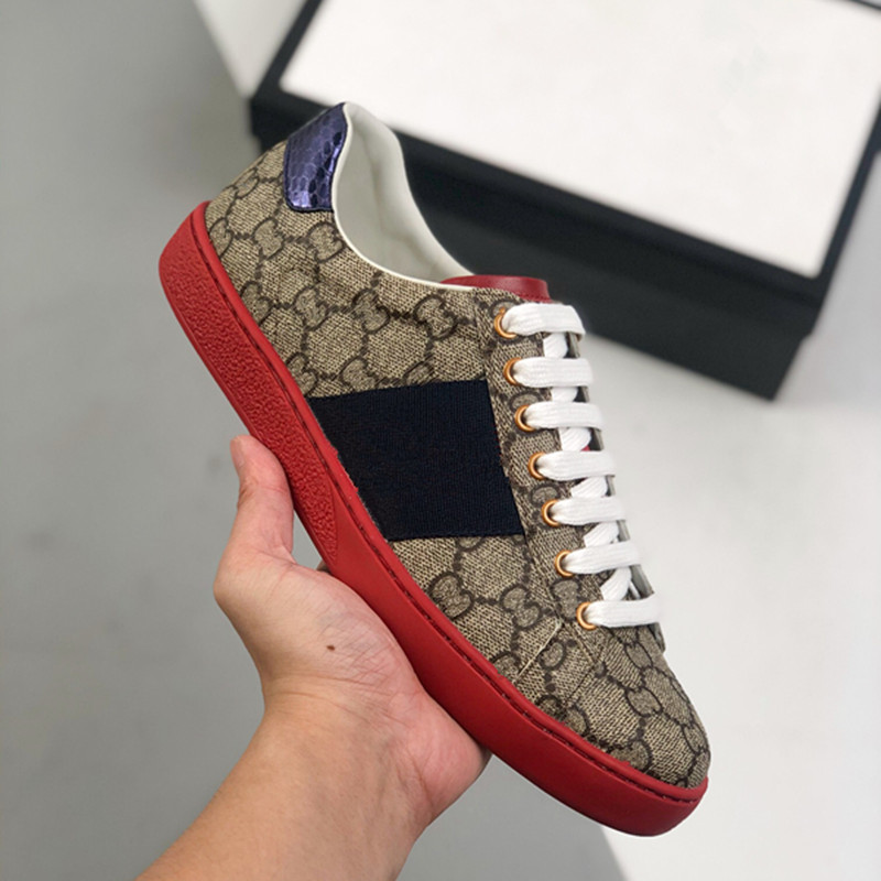 Italy B23 Bee classic esigner Men Casual Shoes Luxury High Quality womens Sneaker Cortex bearthable genuine leather and lace-up round head free ACE