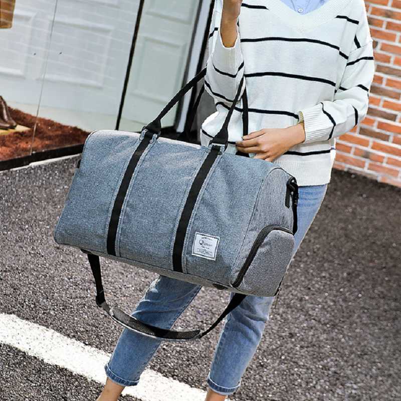 Duffel Bags 2021 Travel Bag Waterproof Luggage Portable Fitness Shoes Sports Training Men Overnight-image-705804515