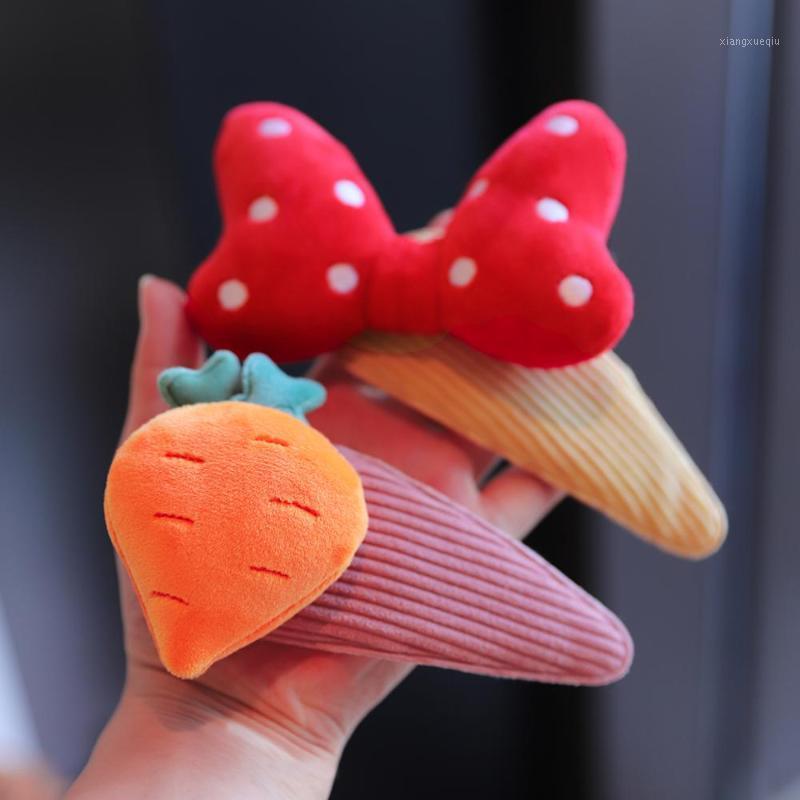 

Hair Clips & Barrettes Large Headwear Strawberry Peach Lemonade Hairpins Bowknot Cartoon Carrot Clip For Girls Kids Accessories, Golden;silver