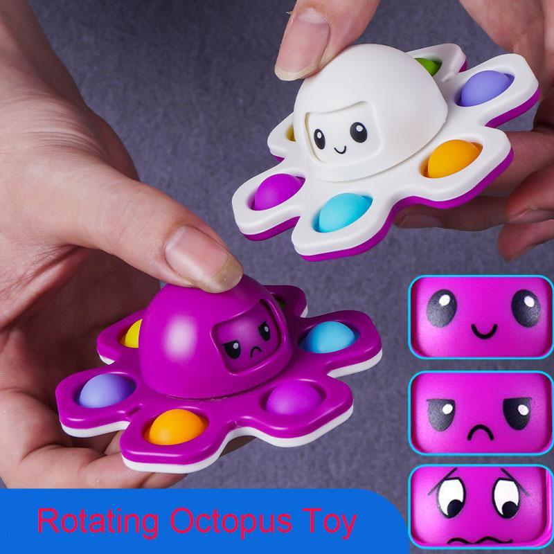 

Fidget Toys Octopus fingerts spinner Plush Push Bubble Dice Anti-Irritability Venting Artifact Fingertip Novelty Sensory Autism Needs Anxiety Reliever Toy 4963