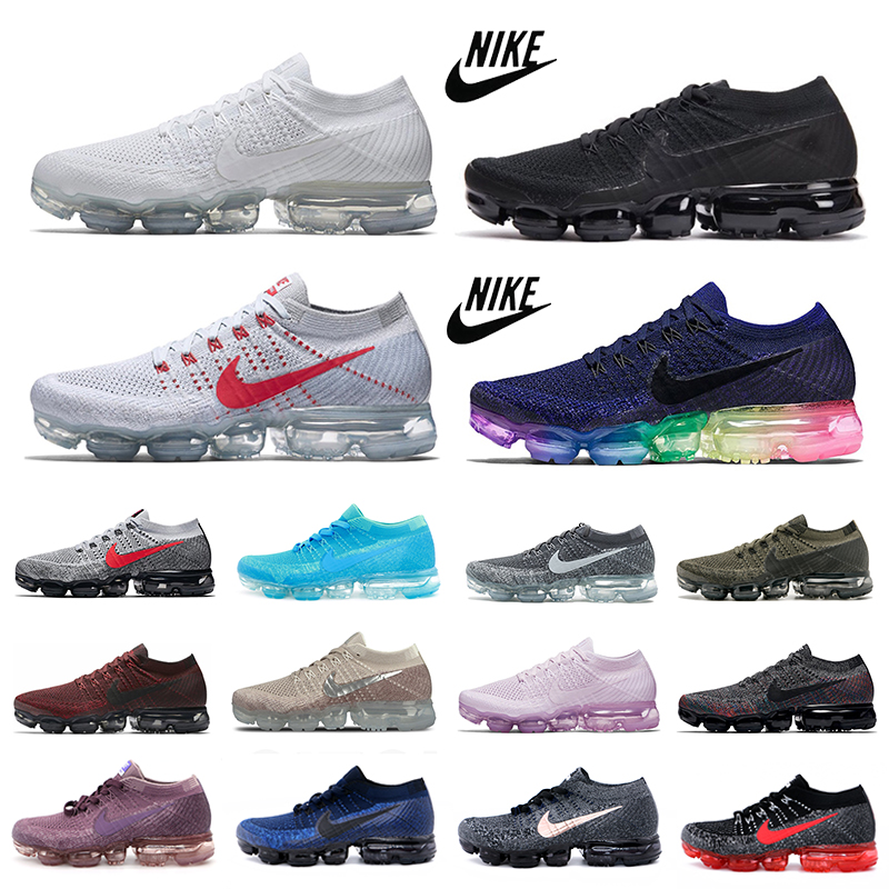 

nike air vapormax flyknit 1.0 mens running shoes Triple Black white Be true CNY Platinum red Oreo Explorer Dark Asphalt Bred String men women trainers sports sneakers