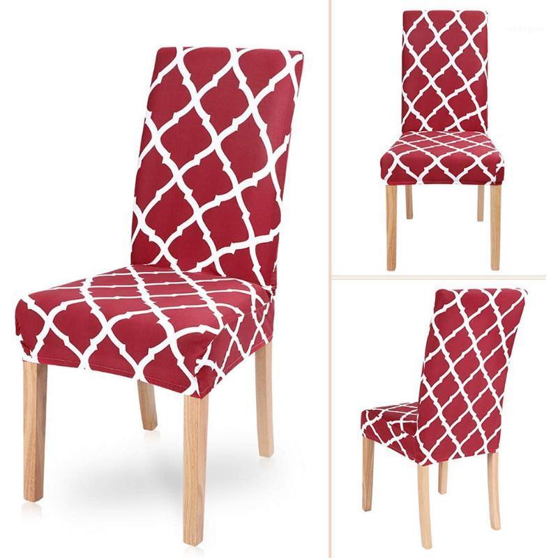 

1/2/4/6 Chair Cover Spandex Elastic Stretch Printed For Banquet Wedding Dinner Restaurant Slipcovers Protector Covers