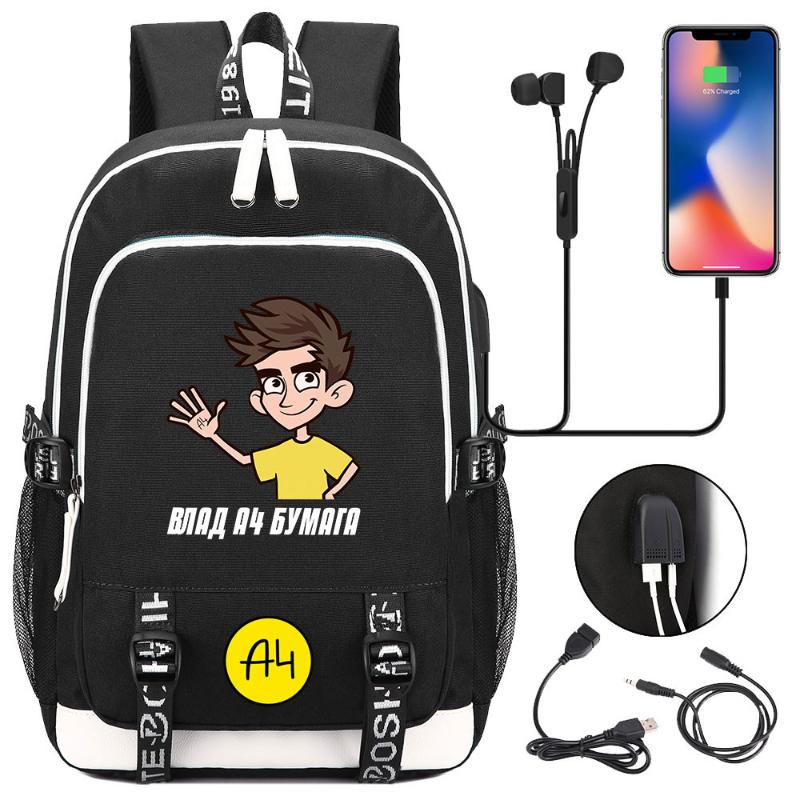 

Backpack Teenager USB Charging Laptop Women Men Rucksack A4 Vlad Boys Girls Kids School Book Bag Mochila Travel Bagpack