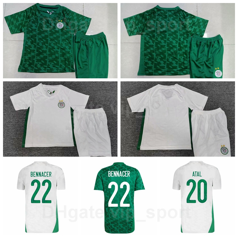 

National Team 2021-22 Soccer Algeria 9 Baghdad Bounedjah Jersey Set Hillal Soudani Sofiane Feghouli Djamel Menad Rabah Madjer Riyad Mahrez F, Black
