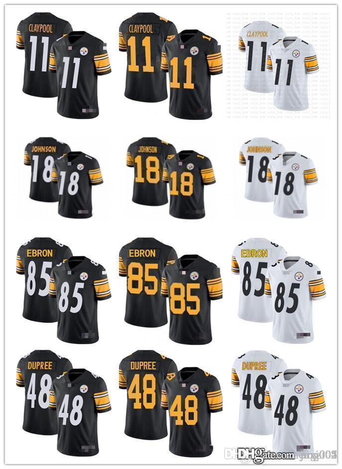 

Men Women Youth PittsburghSteelers11 Chase Claypool 85 Eric Ebron 18 Diontae Johnson 48 Bud Dupree Custom Football Jersey, Black;red