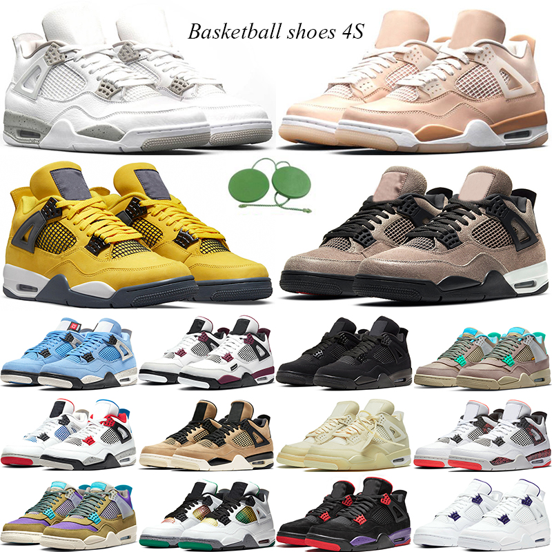 

4s 4 Jumpman White Oreo University Blue Shimmer basketball shoes Lightning Black Cat Sail Cactus Jack Bred Taupe What The trainers mens wome