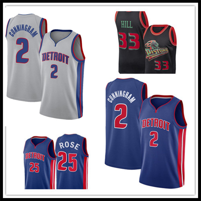 

Cade 2 Cunningham Jersey DetroitPistonsBasketball Jerseys Grant 33 Hill Derrick 25 Rose Isiah 11 Thomas Dennis10 Rodman