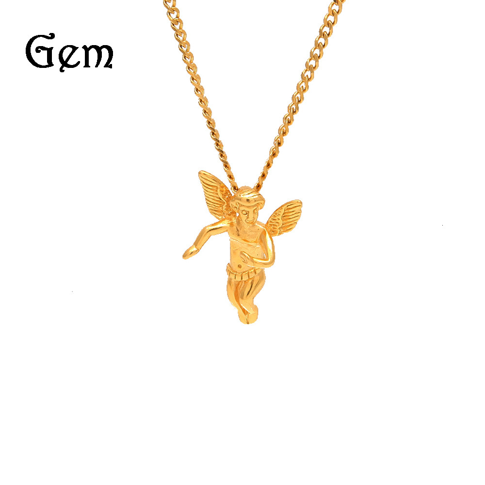 

Hip Hop Men's High Grade Stainless Steel Angel Pendant, Silver