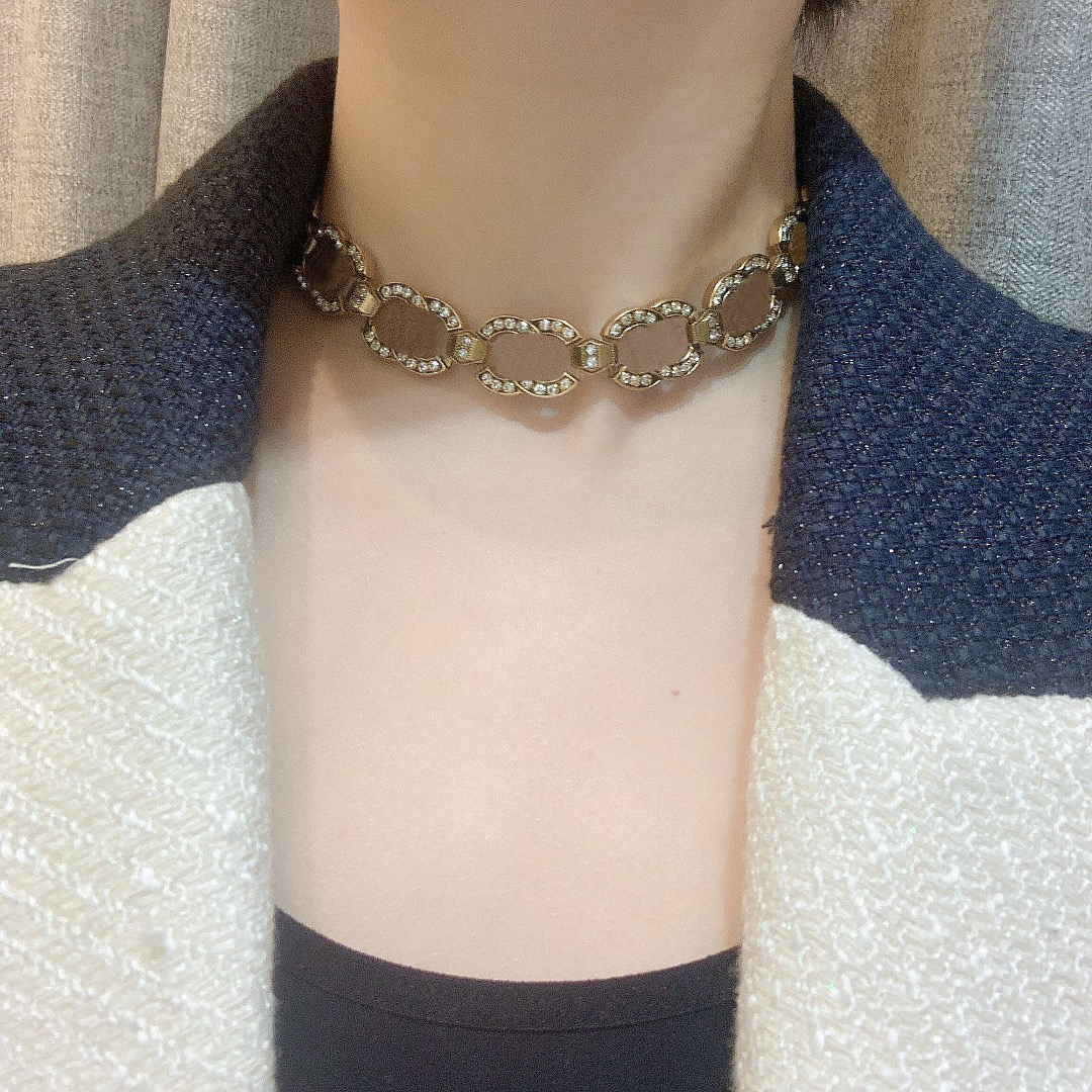 HOT SELL Popular initial letter Chokers necklace chokers bracelet for women Party wedding Lovers girlfriend gift jewelry for Bride With BOX.-image-674266735