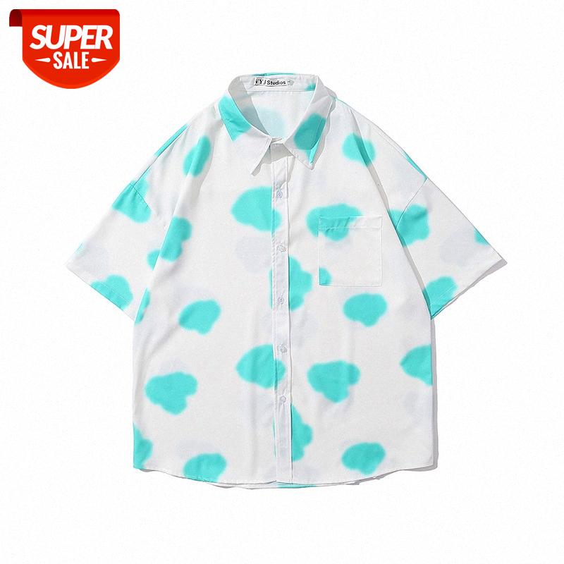 

Love full print short-sleeved shirt men and women loose casual couple half-sleeved floral #fv3l, White;black