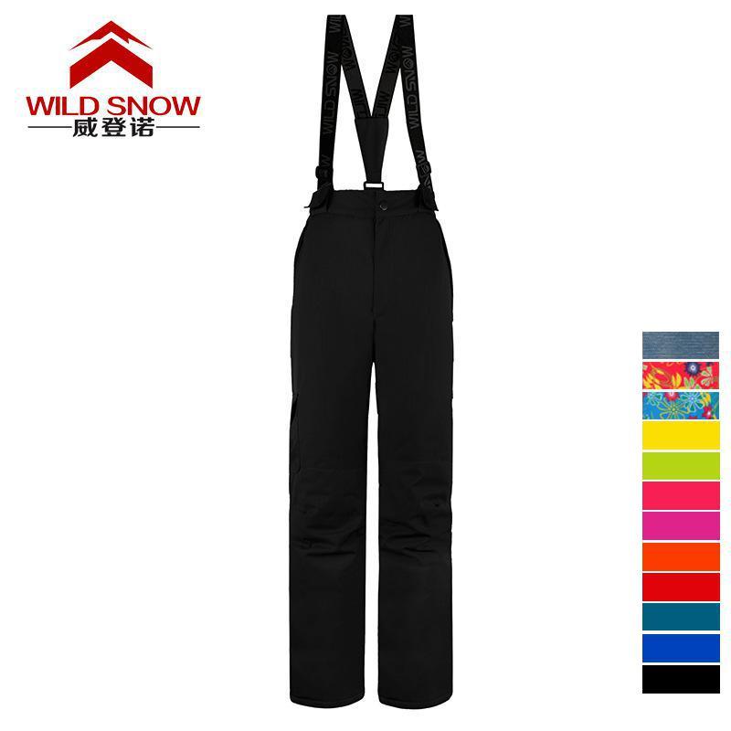 

Skiing Pants Drop -30 Degree Snow Plus Size Elastic Waist Lady Trousers Winter Skating Outdoor Ski For Women, Black