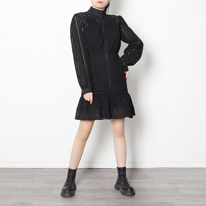 

dress Elegant solid color hollowed out summer for women long waistband es high women's clothes 2021, White