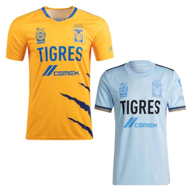 

2021/22 Tigres Soccer Jerseys 2022 #9 VARGAS Uniform Mens UANL #10 GIGNAC Home Away Football Shirt, Black;yellow