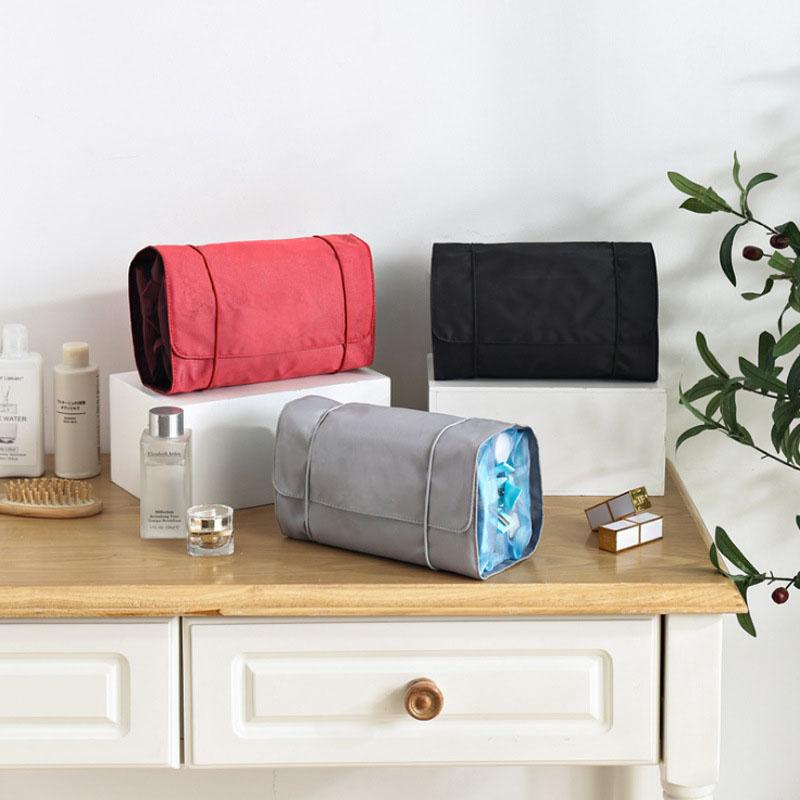 

4-in-1 Large Capacity Cosmetic Bag Toiletries Organizer Portable Wash Makeup Travel Make Up Storage Pouch Women Beauty Case Bags & Cases, Black
