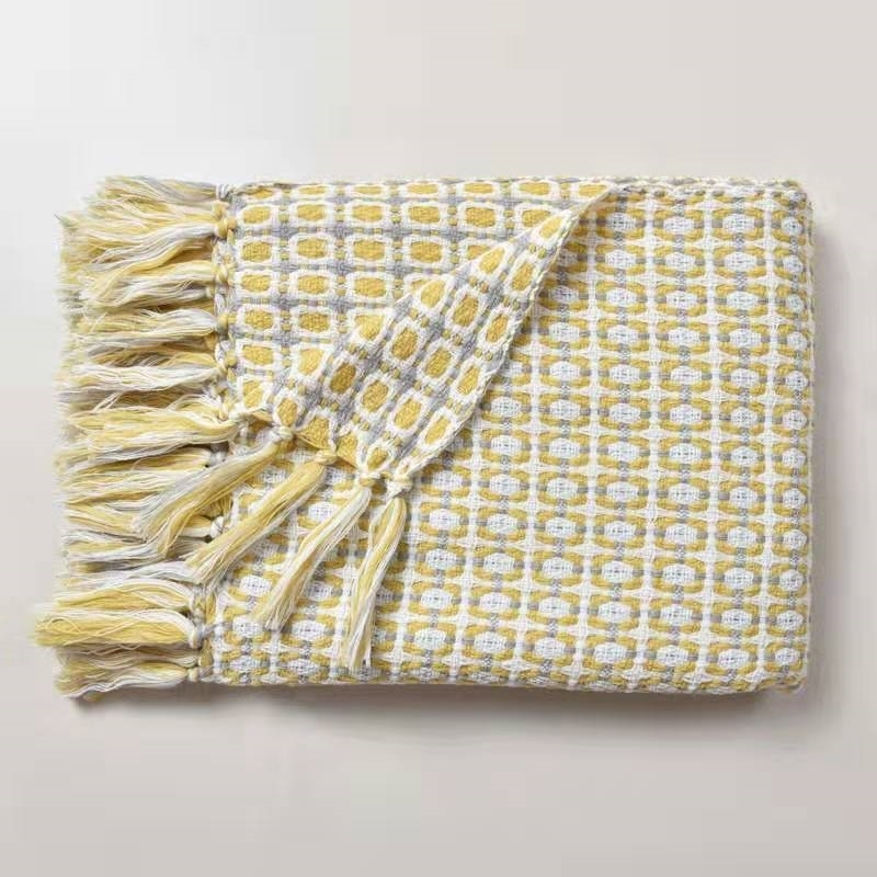 

Blanket Nordic wind sand hotel home stay model room cover blanket at end of the bed