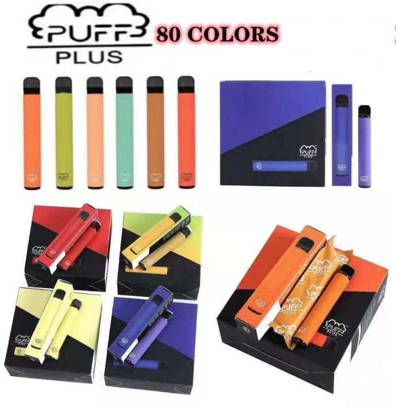 

Disposable Puff Bar Plus 80 Color cigarettes vape pen Device 550mAh Battery 800 Puffs 3.2ml Bars prefilled xxl double stick vapes bang air lux