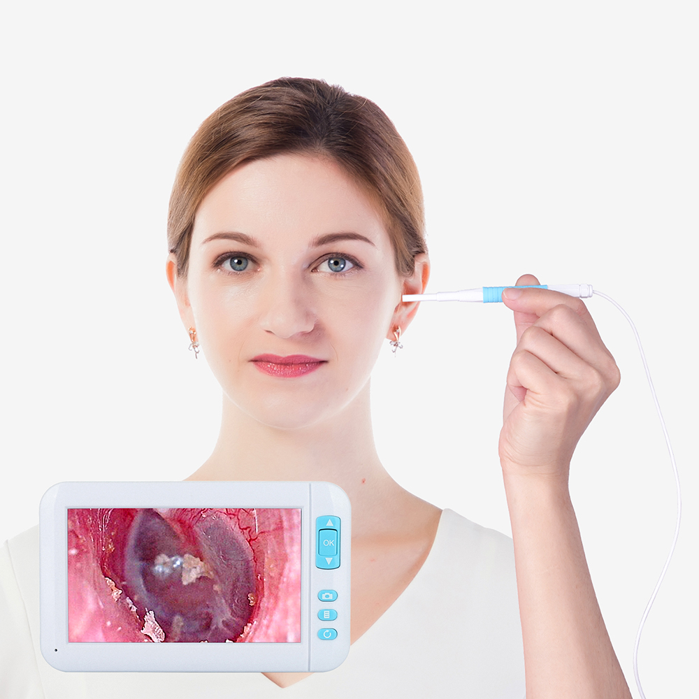 Ear Cleaning Endoscope Earpick Otoscope Inspection Earwax Cleaning Tool High-definition 1080P Display Screen 3.9mm Camera VisualScouts-image-734936117