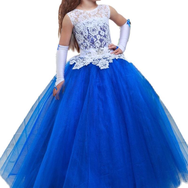 

Casual Dresses ed in royal blue ball pageant girls lace tulle girls'red wedding gowns custom-made 5-14 year, Champagne