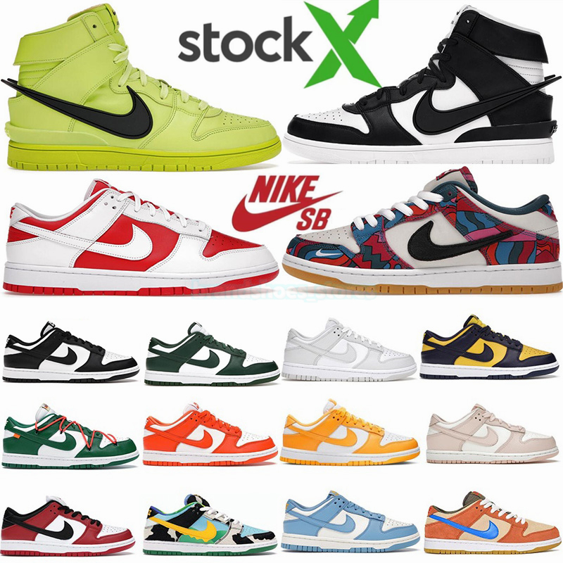

Nike Dunks SB Dunk Running Shoes High AMBUSH Flash Lime Parra Abstract Art Low Championship Red Black White Panda UNC Mens Trainers Womens Sports Sneakers stockx, 48