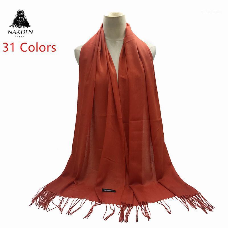 

Scarves 10pcs/lot Soft Scarf Ladies Bandana Lightweight With Tassels Women's Shawl Female Stock Viscose Solid Head