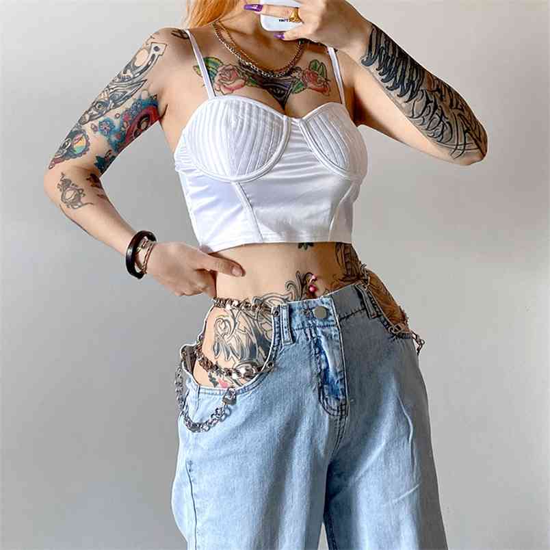 

Hollow Out Chain Tassel Blue Jeans Woman Fall High Waisted Slim 2000s Aesthetic Y2k Trousers Streetwear Zipper Denim Pants 210708