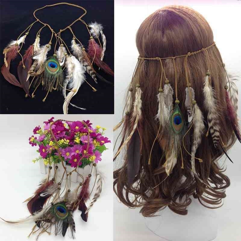 

band Popular Indian hair feather scenic spot headdress ethnic dress