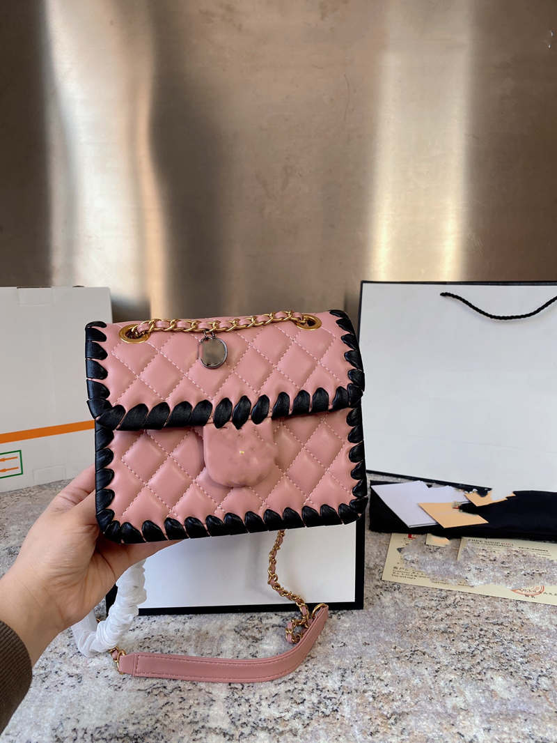 

2022 Women Fashion Classic Premium Brand evening bags shoulder bag top quality Chain bag spring and summer new style jack size 20 16, Black