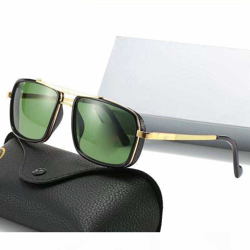 

Classic Design Polarized Luxury Ray Sunglasses Men Women Pilot Sun Glasses UV400 Eyewear Bans 4413 Metal Frame Polaroid Glass Lens With box, White;black