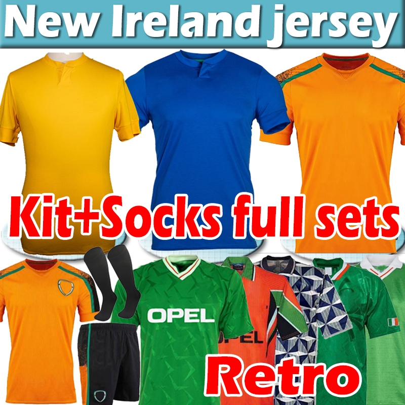 

21/22 Ireland soccer jersey 100th anniversary kit+socks full set 2021 centenary retro football Jerseys 90 93 92 94 96 1988 1990 1992 1994 1997 1998 classic vintage Irish, 21 22 away kit