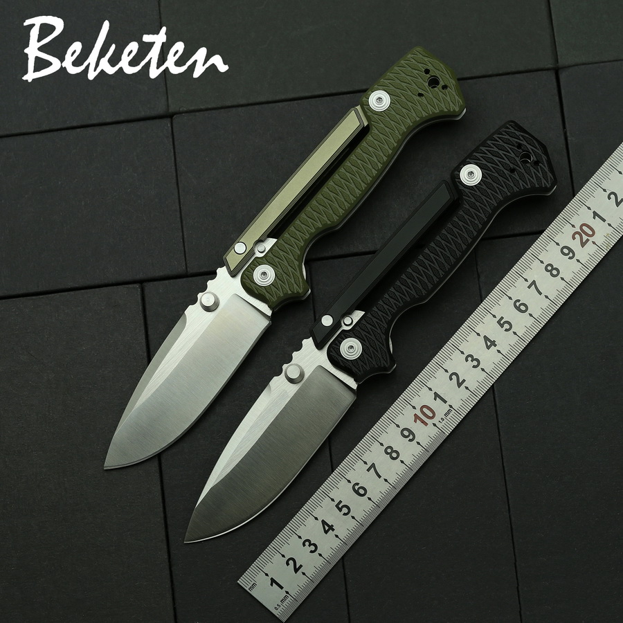 

BEKETEN new stye AD15 foding knife D2 bade G10 Auminum hande outdoor Camping Hunting Fishing Surviva Tactics pocket knives
