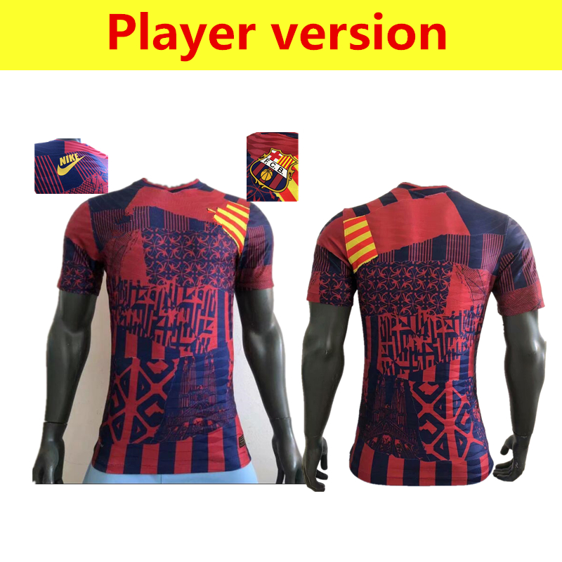 

Barcelo de soccer jersey BARCA 21 22 camiseta futbol ANSU FATI 2021 2022 MESSI GRIEZMANN F.DE JONG Maillots de football shirt men, Black;yellow