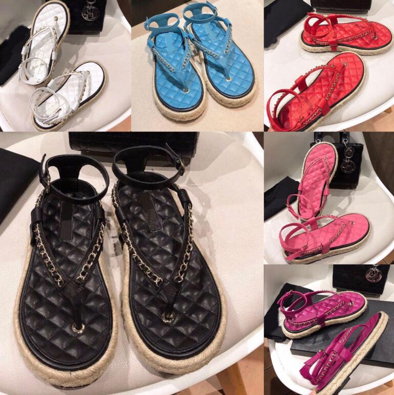 

Designer thick Flat Heel Sandals Women Letter comfortable leather Classic High Quality Fashion Outdoor Straw Sandal Shoes size 35-41, Contact us