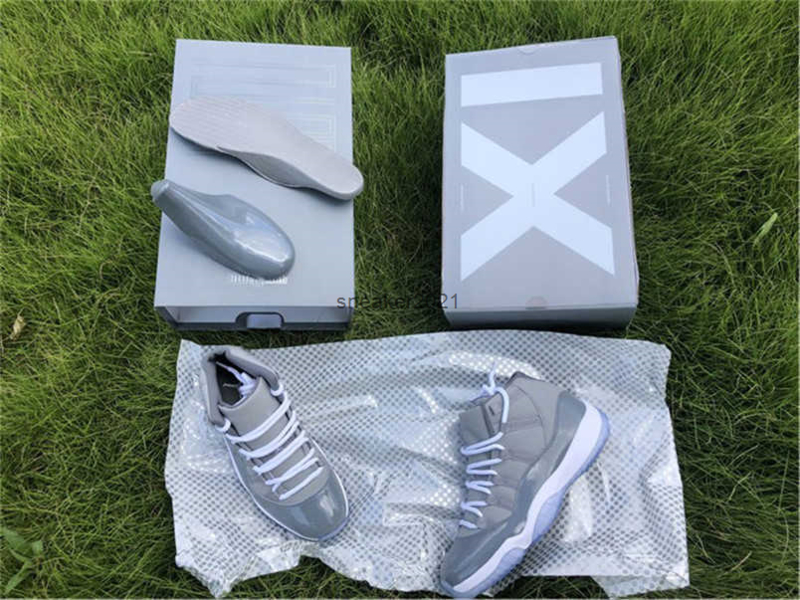 

11 Cool Grey Medium White Real Carbon Fiber Men Athletic Shoes Sports Sneakers with Original 378037-001