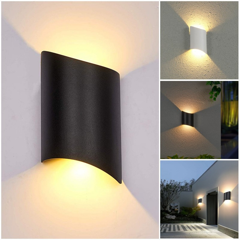 

Wholesale modern minimalist Outdoor Wall Lamps terrace garden fashion LED waterproof lamp double head tile