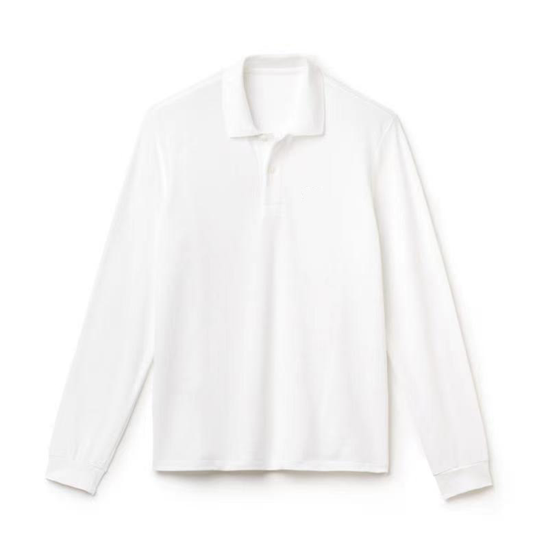 Polo shirt with lapel, men's peach heart, two-color embroidery, long sleeve, three color, size s-3xl. Support a large number of wholesale. Main
