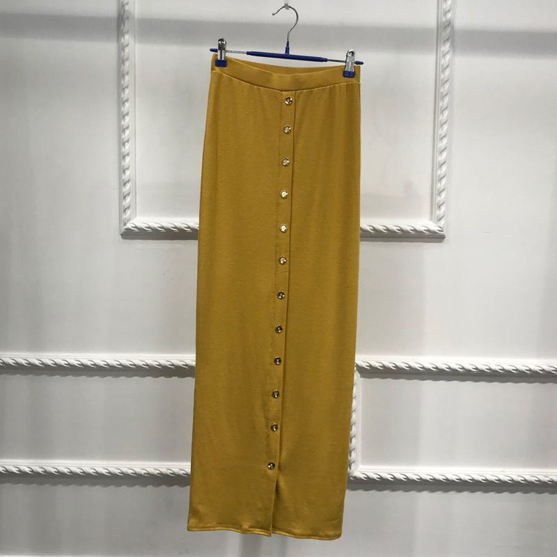 

Faldas Mujer Moda 2021 Abaya High Waist Button Bodycon Pencil Maxi Long Skirt Islamic Skirts Womens Jupe Longue Femme SaiaPlus size clothes, Red