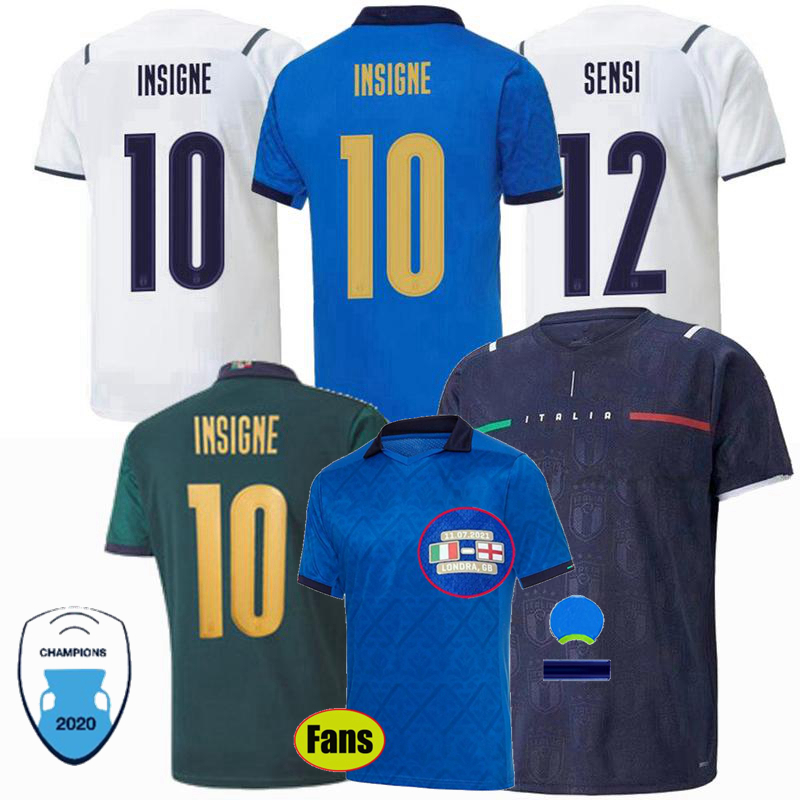

2021 2022 Italy Soccer Jerseys INSIGNE BELOTTI JORGINHO DONNARUMMA Berardi Locatelli Spinazzola PELLEGRINI VERRATTI final 20 21 22 football men women shirt S-4XL, Away
