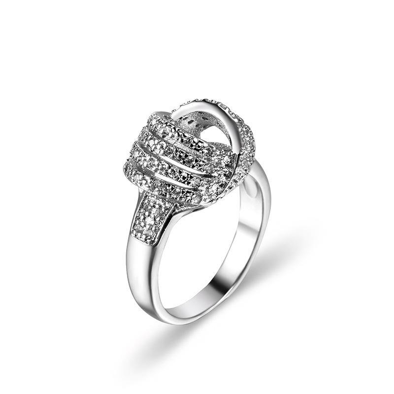 Wedding Rings Seanlov Fashion Classic Cross Silver Color Full Paved Crystal Jewelry For Women Party Engagement Luxury Ring-image-711428757