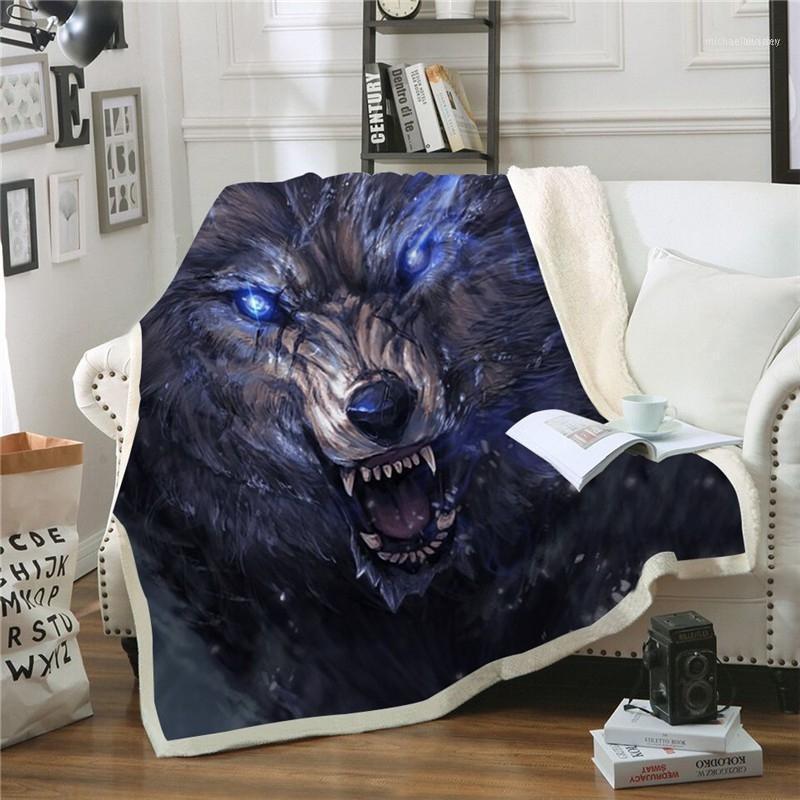 

Print Rectangle Sherpa Blanket Wearable Throw FJ1621