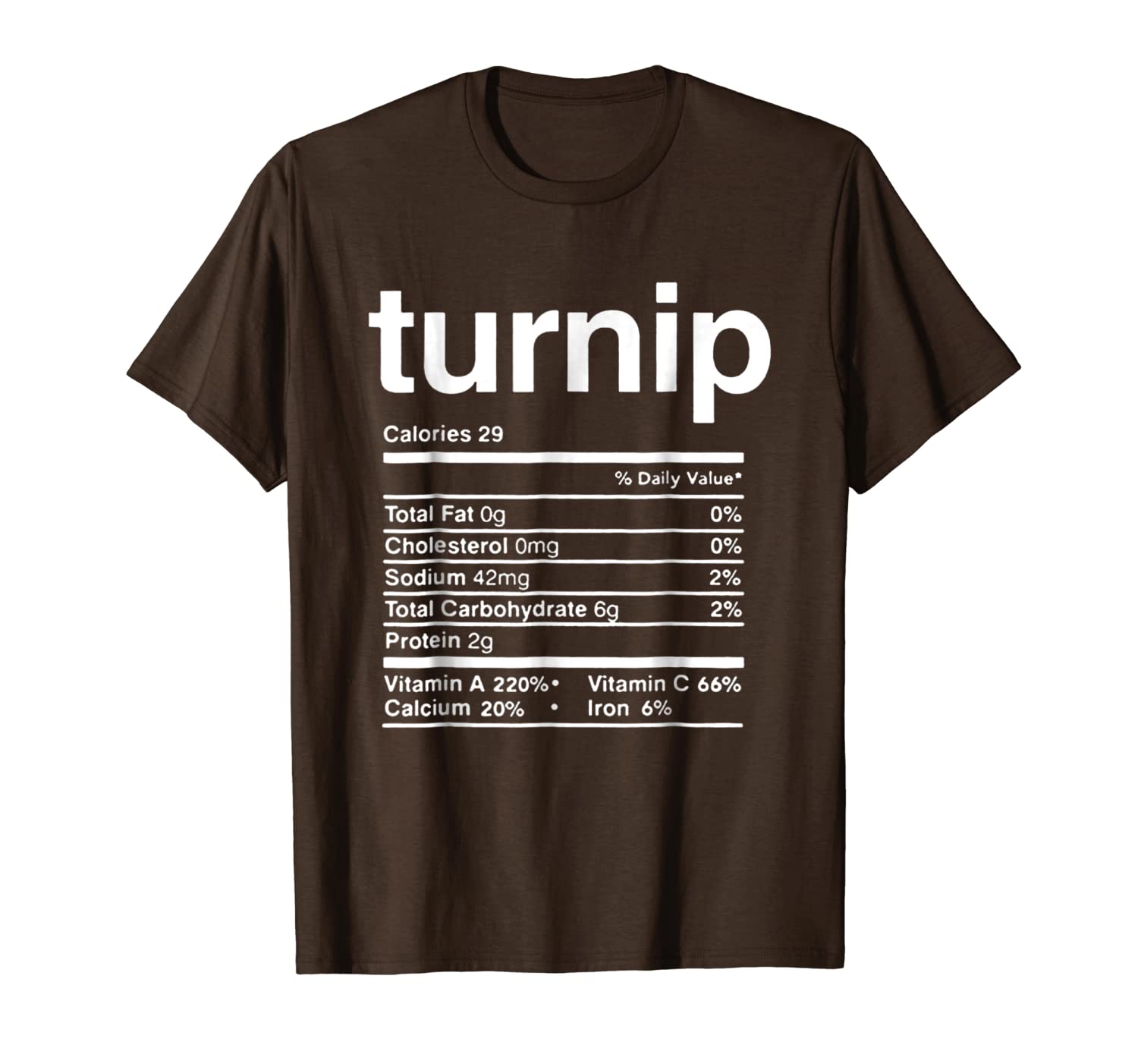 

turnip nutrition facts thanksgiving t-shirt, White;black