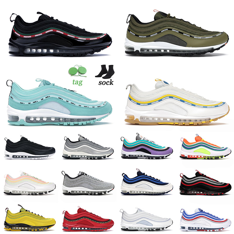 

Undefeated 97 Shoes Top Quality Running Sports UCLA Bruins Tropical Twist Silver BUllet Worldwide Halloween Black White 97s Sneakers Trainers 36-45, D41 throwback future 36-45