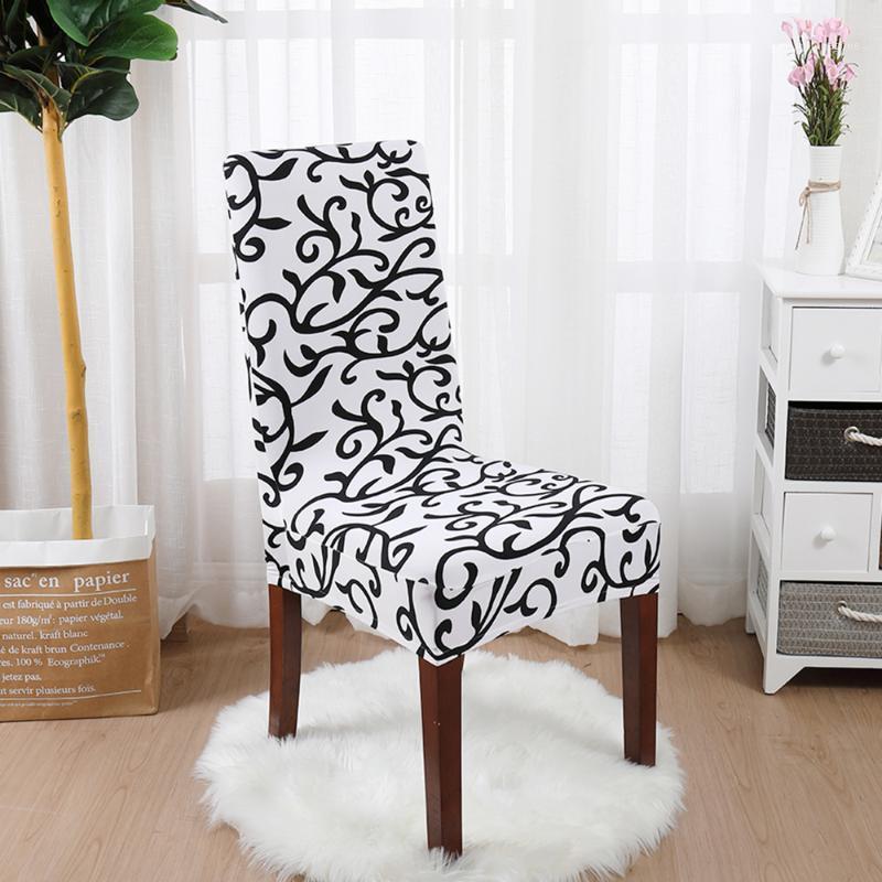 

Printed Stretch Chair Cover Elastic Office Seat Slipcovers Restaurant Banquet El Home Decoration Covers