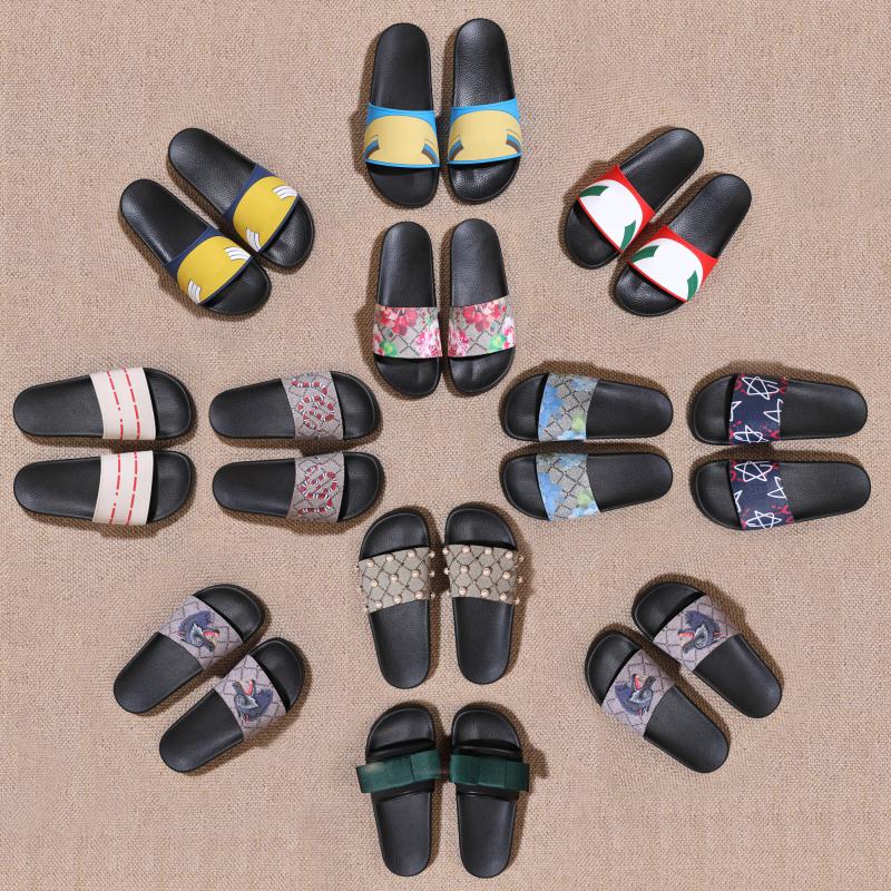 

2021 Men Women Sandals Designer Shoes Luxury Slide Summer Fashion Wide Flat Slippery With Thick Sandals Slipper Flip Flops size 36-45