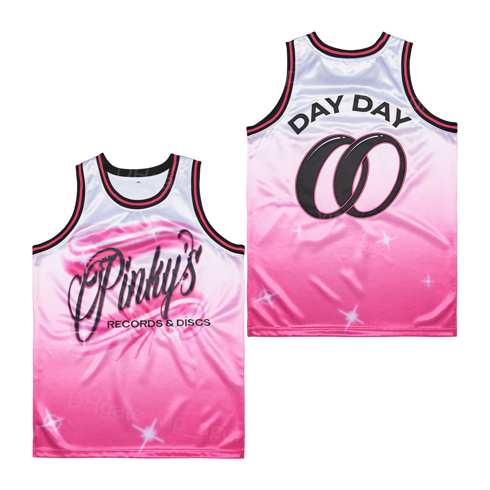 

Men Movie NICKELODEON PINKY RECORDS AIRBRUSH DAY Basketball Jerseys College HipHop Breathable University Hip Hop Sport All Stitched Pure Cotton Pink High Quality, Blue