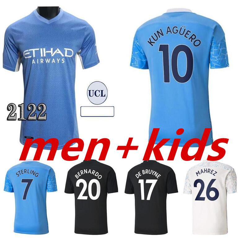 

Manchester soccer jersey 2021 2022 G. JESUS CITY STERLING FERRAN DE BRUYNE KUN AGUERO MAHREZ FODEN BERNARDO RÃBEN football shirts MAN unifor, Black;yellow